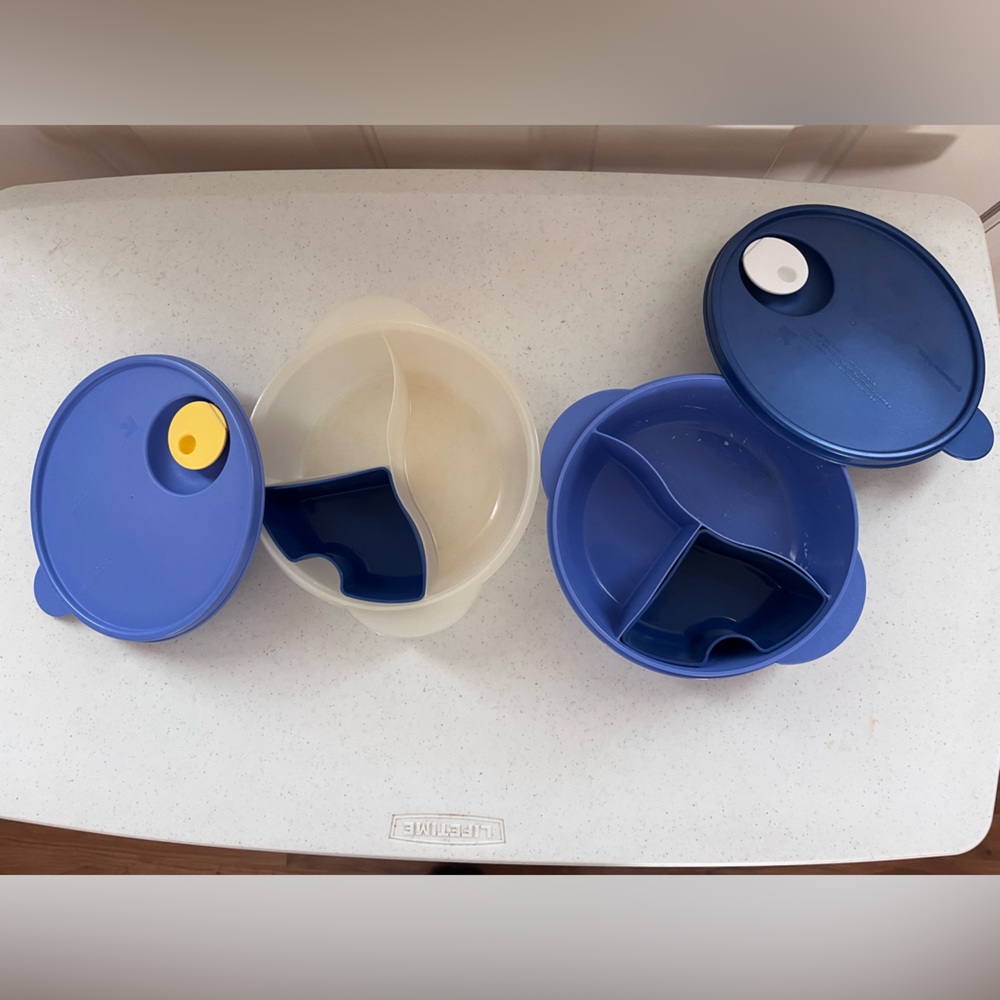 Tupperware Divided Lunch Containers - Set of 2